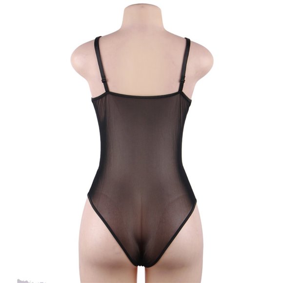 Lace Bodysuit Openable Crotch Without Underwire - Picture 3 of 11